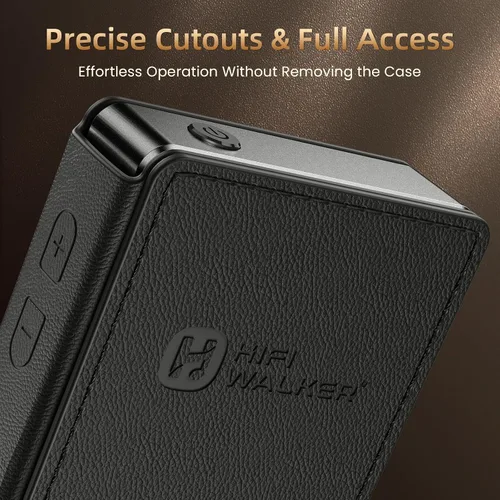 Vista 9 de HIFI WALKER Paquete de reproductor de audio digital de alta resolución H2 de 64 GB con funda protectora de PU