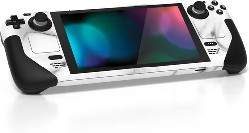 Vista 8 de PlayVital Juego Completo de Calcomanía Protectora para Steam Deck LCD, Pegatinas Personalizadas Cubierta de Vinilo para Steam Deck OLED - Mármol