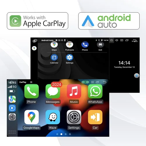 Vista 4 de SYGAV - Radio estéreo para automóvil con sistema Android, unidad principal de navegación GPS PX6 4G+64G para 2008-2013 con OEM Rockford+Carplay