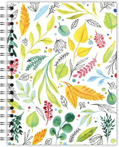 Vista 8 de Cuaderno pequeño de diseño encuadernado en espiral, diseño de puesta de sol en la playa, 9.75 x 7.5 pulgadas, 70 hojas, 100% reciclado, poages