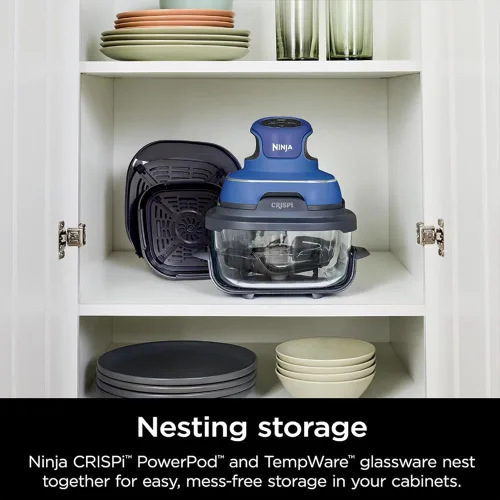 Vista 4 de Ninja CRISPi - Sistema de cocina portátil de vidrio 5 en 1 para freír