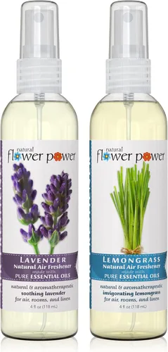 Vista 19 de Natural Flower Power Ambientador en aerosol – Eliminador de olores con aceites esenciales – Hogar, automóvil y tela – Libre de crueldad animal