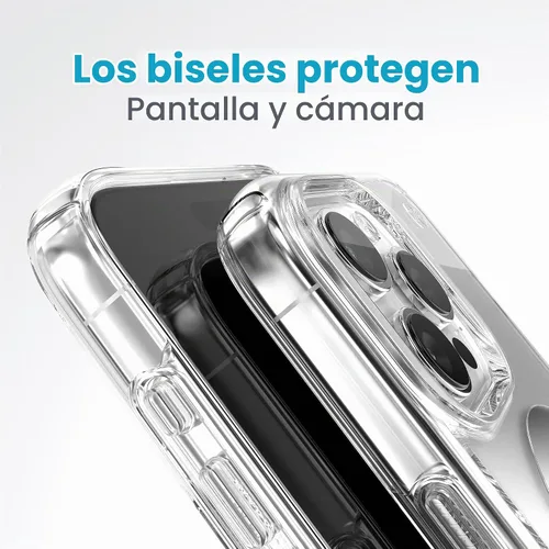 Vista 6 de Speck Funda transparente para iPhone 15 Pro Max – ClickLock con bloqueo antideslizante, diseñada para MagSafe, protección contra caídas, resistente