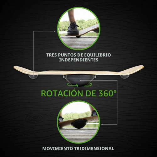 Vista 2 de Whirly Board Spinning Balance Board & Agility Training Equipment