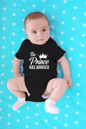 Vista 4 de CBTwear The Prince Has Arrived - Ropa de bebé - Divertidos trajes para recién nacidos para niños