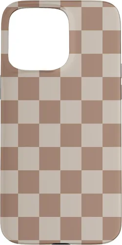 Vista 31 de Bonita funda Classic Dark Brown Checkered Big Checkerboard para iPhone 16