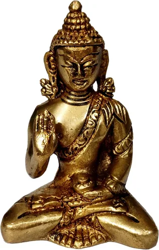 Vista 10 de Purpledip Ídolo de resina Lord Buda: Estatua para decoración de meditación (11027A)
