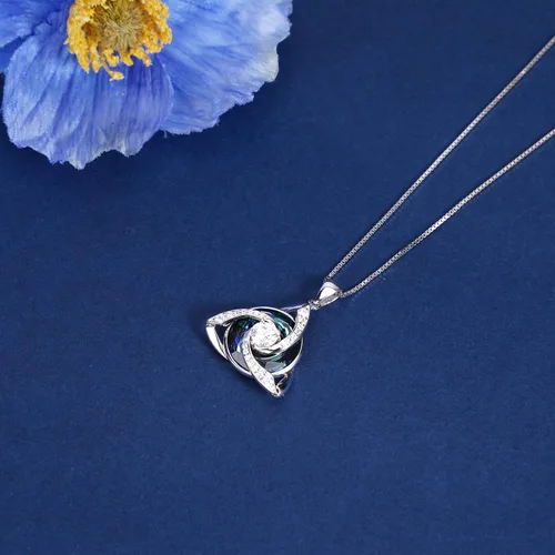 Vista 4 de HOTIE Celtic Jewelry for Women 925 Sterling Silver Celtic Knot Necklace Triquetra Snake Pendant Irish Jewelry for Women Birthday Anniversary