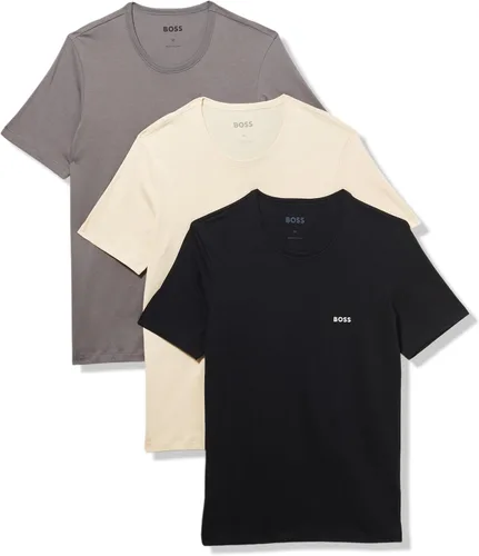 Vista 11 de BOSS Paquete de 3 camisetas de algodón bordadas con logotipo para hombre