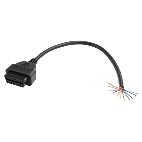 Vista 4 de iKKEGOL 1 pie pies 11.8 in/12 16 pines J1962 OBD OBDII OBD2 conector hembra coche diagnóstico cable de extensión cable de coleta DIY Mobley
