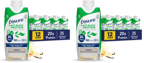 Vista 12 de Ensure Batido nutricional de vainilla con proteína vegana a base de plantas I Sin gluten I Sin lácteos I Batido sin soja I Paquete de 12