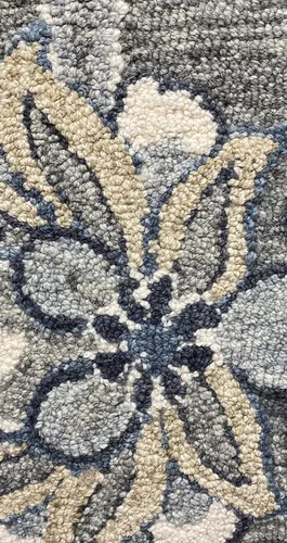 Vista 8 de LR Home - Alfombra redonda jacobea floral gris tradicional, 3 pies, redonda