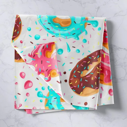 Vista 3 de Feelyou Tapiz femenino para colgar en la pared, tapiz de donas dulces para niños y niñas, donas de chocolate, crema, tapiz de pared lindo