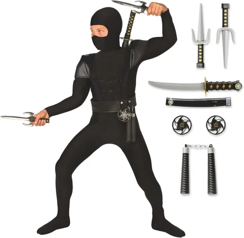 Vista 8 de Morph Disfraz de ninja para niños, disfraces de ninja, disfraz de Halloween