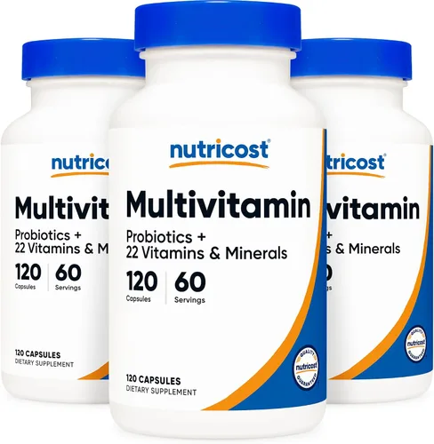 Vista 7 de Nutricost Multivitamínico con probióticos 120 cápsulas vegetarianas - Repleto de vitaminas y minerales
