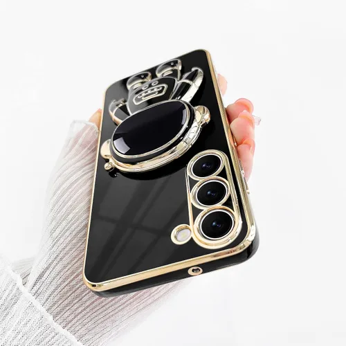 Vista 7 de Pepmune Compatible con Samsung Galaxy S22 5G Funda, Linda Funda de Astronauta 3D con Soporte Rectangular de Silicona Chapada con Protección Completa