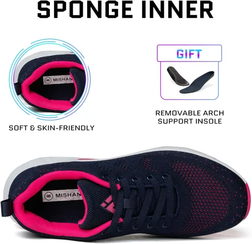 Vista 3 de Mishansha - Tenis para mujer, transpirables, con amortiguación de aire, para correr y caminar