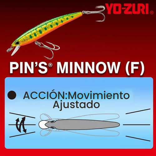 Vista 3 de Duel Yo Zuri F 1162 Pins Minnow Floating Diver Lure 162