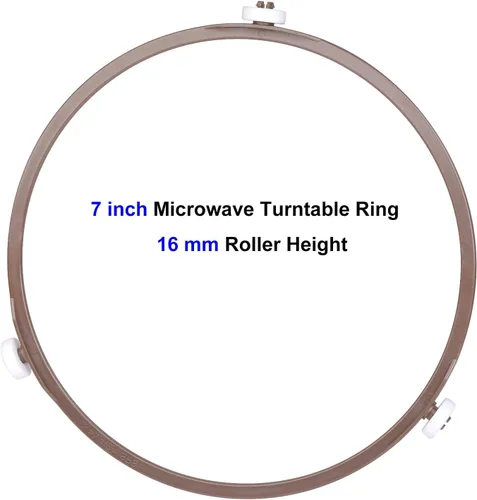 Vista 8 de Anillo giratorio de microondas de 7 pulgadas con rodillos de 0.630 in, soporte de bandeja para horno de microondas, anillo de rodillo giratorio