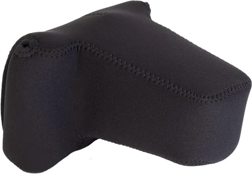 Vista 23 de OP/TECH USA Soft Pouch – Estuche compacto para cámara digital, bolsa ligera para accesorios, elegante funda de neopreno para DSLR, perfecta
