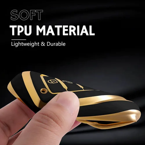 Vista 5 de Funda protectora inteligente de termoplástico con 4 botones para llave de Hyundai; funda compatible con los modelos Elantra, Ioniq, Sonata, Tucson
