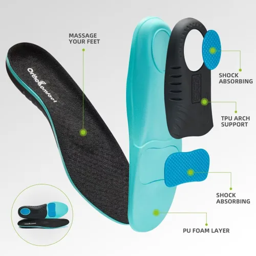 Vista 4 de OrthoComfoot Zapatos ortopédicos de cuero para caminar para hombre cómodos tenis para fascitis plantar con soporte de arco para, zapatos ortopédicos