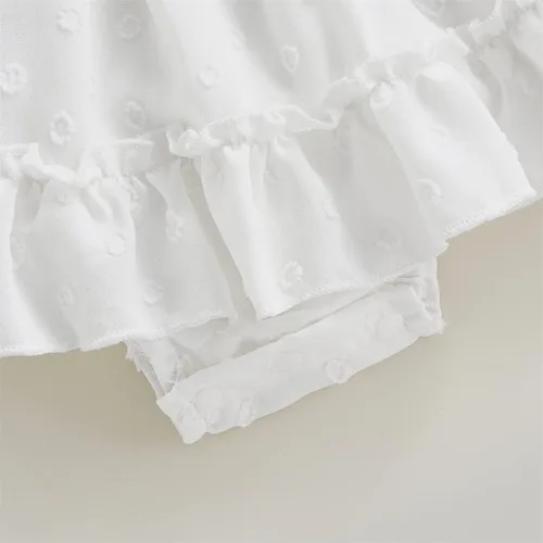 Vista 26 de Mameluco de verano para niña, sin mangas, vintage, con burbujas, vestido de mameluco lindo y diadema