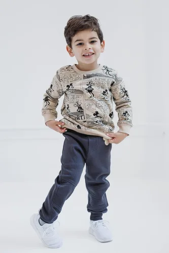 Vista 2 de Disney Lion King - Conjunto de sudadera y pantalones de forro polar de Mickey Mouse Winnie the Pooh, tallas para recién nacidos a niños pequeños