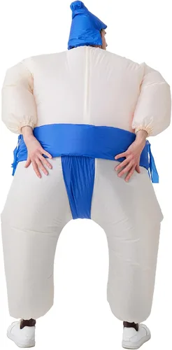 Vista 5 de Inflatable Sumo Costume for Adult, Blow Up Wrestling Suit Halloween