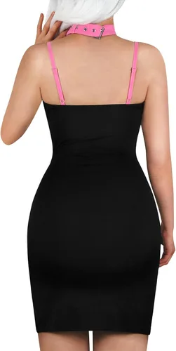 Vista 3 de Littleforbig Vestido ajustado de algodón con tirantes ajustables para mujer