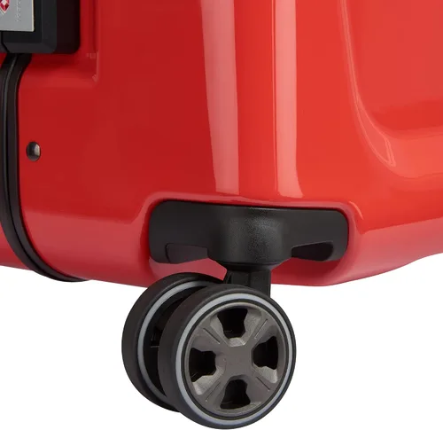 Vista 6 de DELSEY Paris Peugeot Voyages - Maleta rígida con ruedas giratorias, Rojo brillante, Peugeot Equipaje rígido Voyages con ruedas giratorias