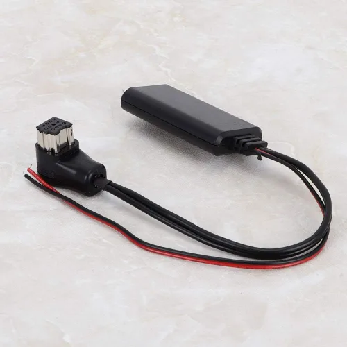 Vista 5 de Adaptador Bluetooth para automóvil, adaptador AUX Bluetooth ABS negro para audio para automóvil, módulo estéreo de enchufe de repuesto, adaptador
