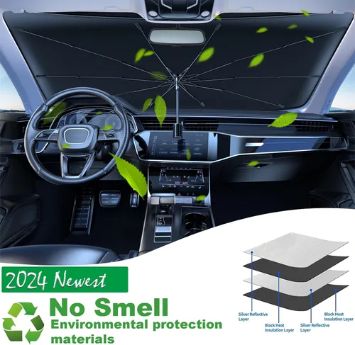 Vista 20 de Parasol plegable para parabrisas de auto para ventana delantera Sombrilla para parabrisas de auto Visor solar para parabrisas 2025 Accesorios