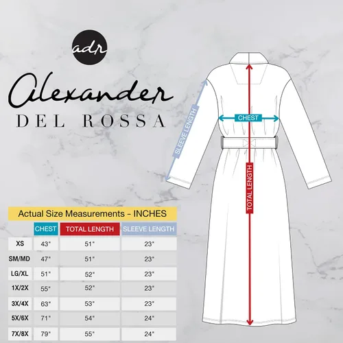 Vista 6 de Alexander Del Rossa Bata de forro polar cálida para mujer, bata larga de felpa Sherpa para invierno