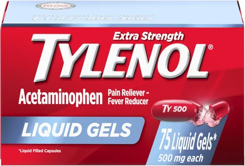 Vista 15 de Tylenol Geles líquidos extra fuertes, alivio del dolor rápido, fuerte, reductor de fiebre para adultos con 500 mg de acetaminofeno, cápsulas de gel
