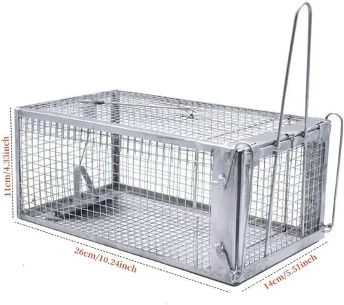 Vista 2 de 1 trampa humana para ratas, trampa para roedores de ardilla para interiores y exteriores, para animales pequeños – ratones de ratón, hámsters, jaula