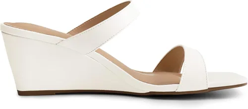 Vista 2 de DREAM PAIRS Sandalias de cuña para mujer, con puntera abierta, estilo casual, con tiras