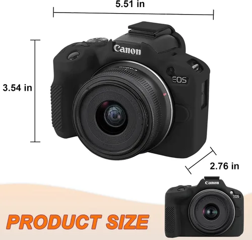 Vista 6 de RAIALL Funda para cámara Canon EOS R50, funda protectora de silicona suave para cámara Canon EOS R50 EOSR50 Vlogging, ligera EOS R50 funda