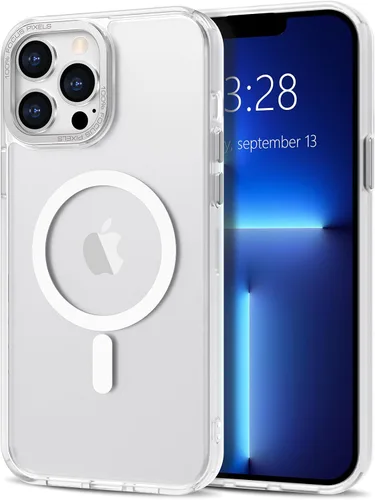 Vista 157 de Anuck - Funda magnética para iPhone 11 compatible con MagSafe, carcasa trasera mate translúcida dura, borde de TPU, delgada, resistente a impactos