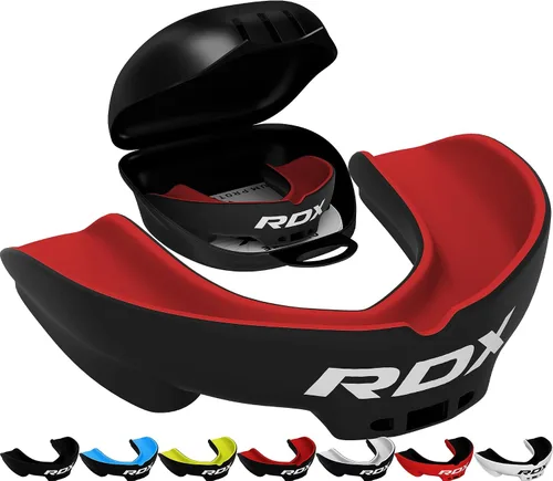 Vista 11 de RDX Protector Bucal para Boxeo MMA Kickboxing Muay Thai Judo Karate - Protector de Mandíbula con Funda de Almacenamiento para Adultos, Artes
