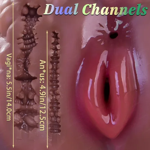 Vista 5 de Muñeca sexual realista Torso para hombres, masturbador masculino de oveja con vaginal apretado, anal profundo, tamaño completo, lindo juguete sexual