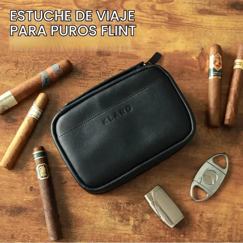 Vista 2 de CASE ELEGANCE Klaro - Funda de viaje para 5 puros, protección rígida Negro