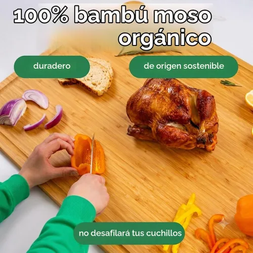 Vista 2 de GREENER CHEF Tabla de cortar extra grande 3XL de 30 pulgadas con reemplazos de por vida - Cubierta de estufa de bambú extra grande para fideos