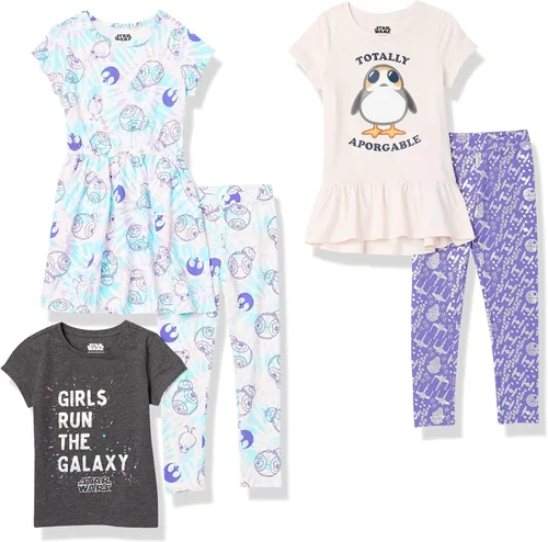 Vista 13 de Amazon Essentials Disney Marvel Star Wars Frozen Conjunto de ropa de mezcla y combinación de princesa para niñas y niños pequeños