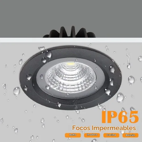 Vista 2 de LS-PRO Lámpara de techo empotrable LED de 3.5 pulgadas, 5 W, panel de aluminio delgado, lámpara de ducha resistente al óxido, IP65, impermeable