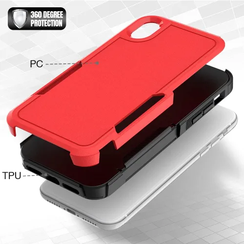 Vista 132 de Jeylly Funda para iPhone SE/Funda para iPhone 5S, Exterior de Plástico Duro que Absorbe Golpes + Interior de Silicona de Goma Defensor contra