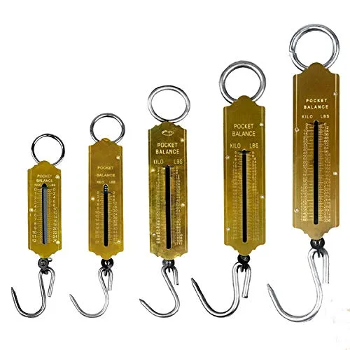 Vista 6 de XINTU Básculas de peces de resorte, báscula mecánica de bolsillo con lazo para colgar, para el hogar, cocina, equipaje, pesca (26.5 lbs)