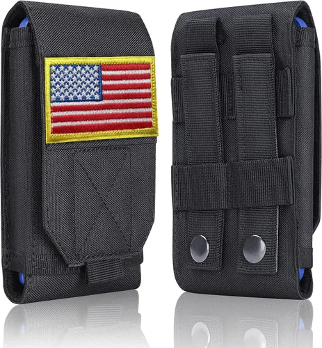 Vista 11 de Funda táctica negra Molle para teléfono celular, resistente al agua, para iPhone 11, 12, 13 Pro Max, para Samsung S22, S21, S20, FE, Note 20, A13