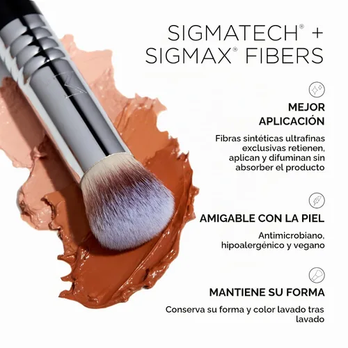 Vista 5 de Sigma Beauty F26 - Cepillo corrector abovedado, mezcla suave debajo