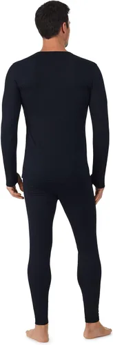 Vista 2 de Cuddl Duds Ropa interior térmica para hombre, forro polar, capa base para clima frío, parte superior e inferior de leggings, conjunto de invierno